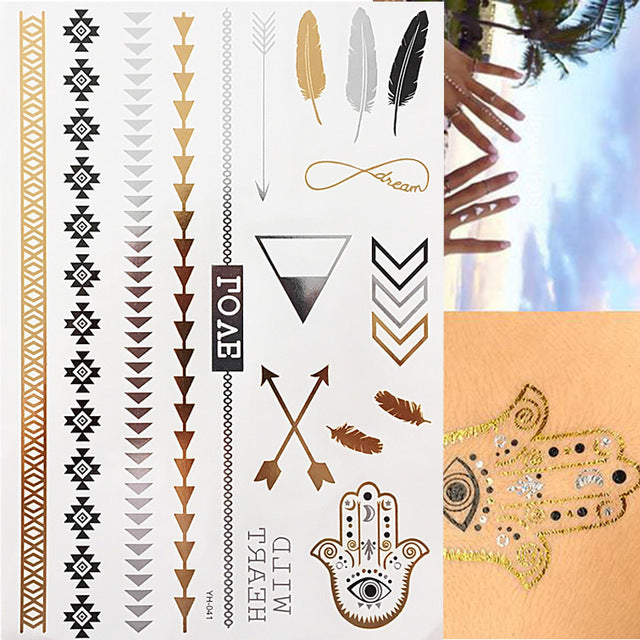 Boho Faketattoos in Gold