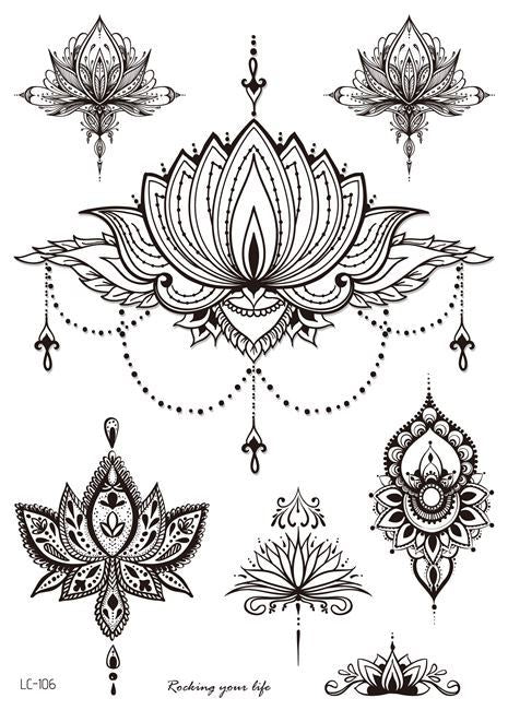 Boho Faketattoos in Schwarz