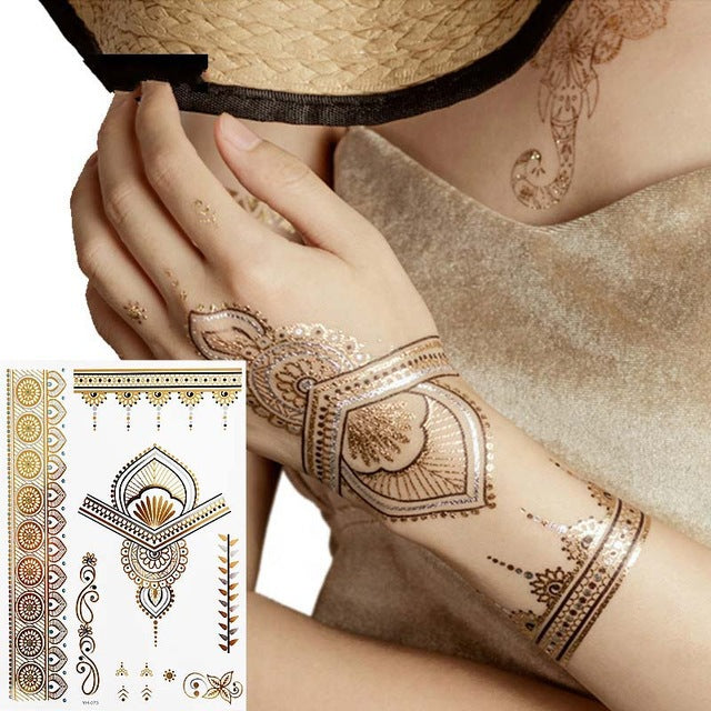 Boho Faketattoos in Gold