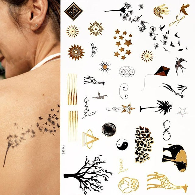 Boho Faketattoos in Gold