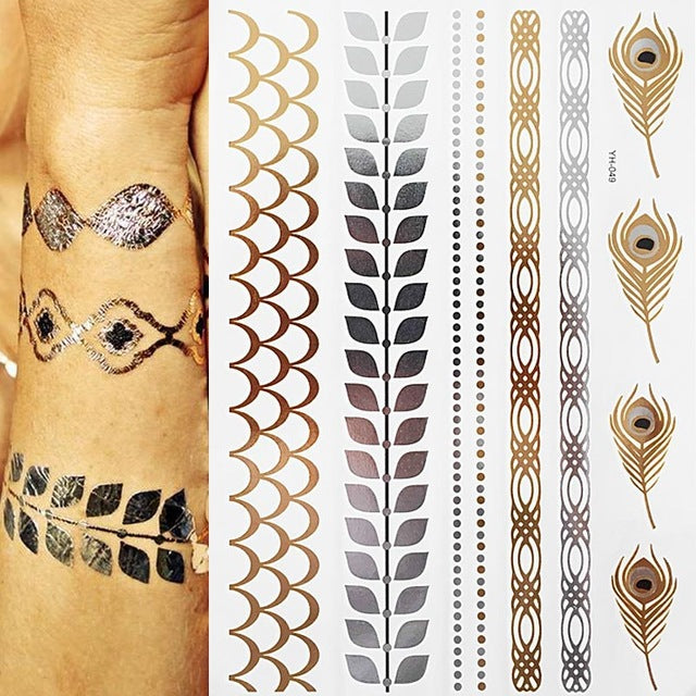 Boho Faketattoos in Gold