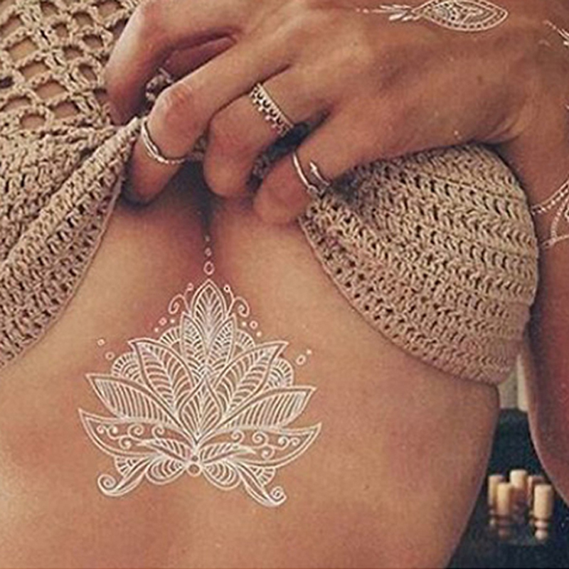 Boho Faketattoos in Weiss