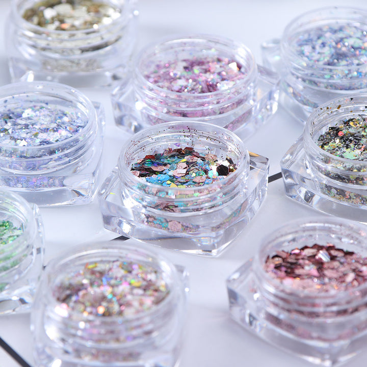 Glitzerset mit 12 verschiedenen Farben