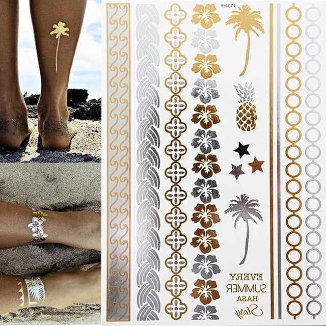 Boho Faketattoos in Gold