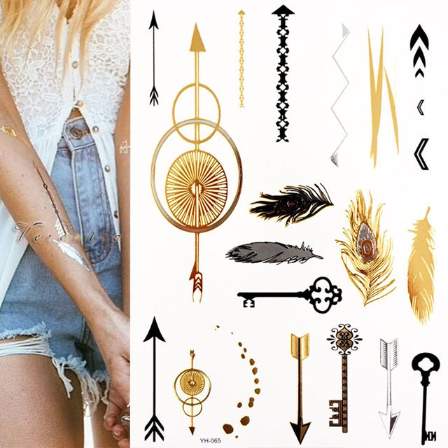 Boho Faketattoos in Gold