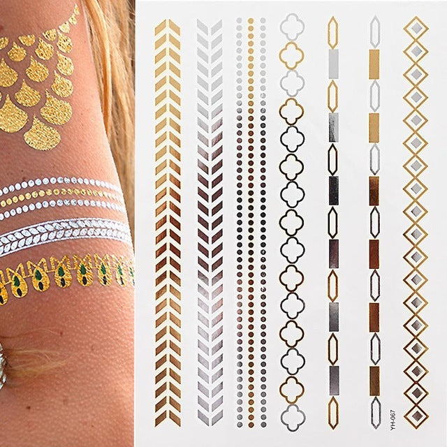 Boho Faketattoos in Gold