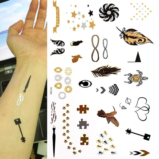 Boho Faketattoos in Gold