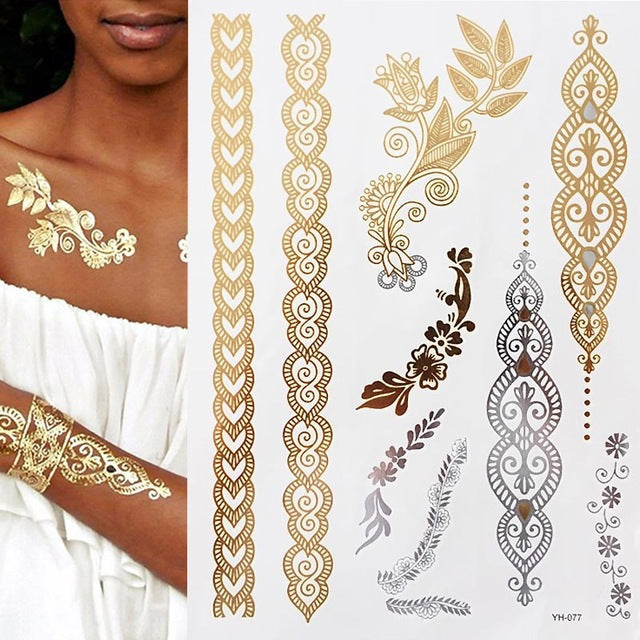 Boho Faketattoos in Gold